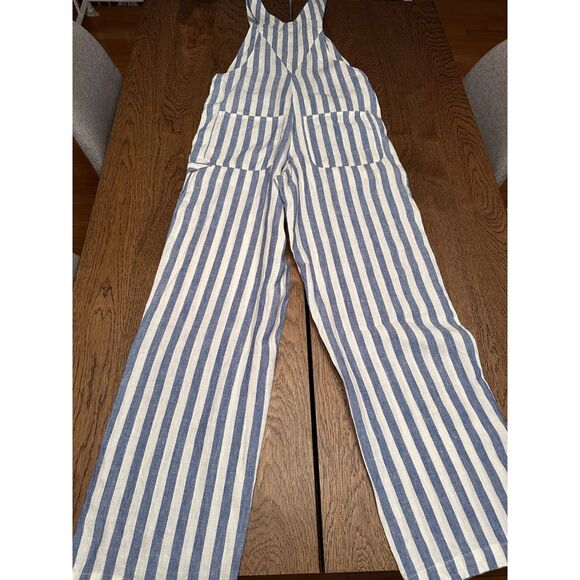 Reformation Striped Square Neckline Farmer Jumpsuit – Size 0 READ - Picture 6 of 14